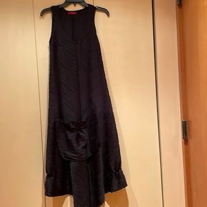 Slip on slightly stretch black dress